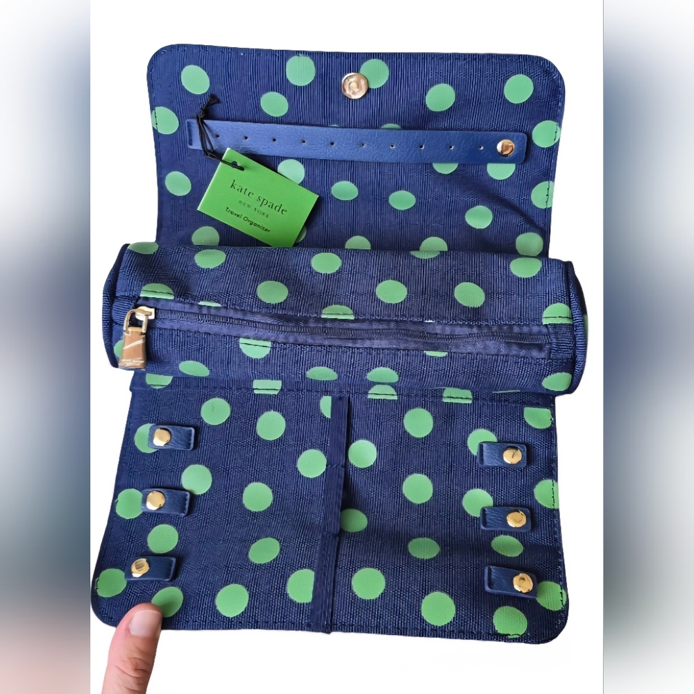 NWT Kate Spade New York Small Jewelry Roll Organizer Sonnet Dot